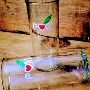 Set of 2  pom tea glasses